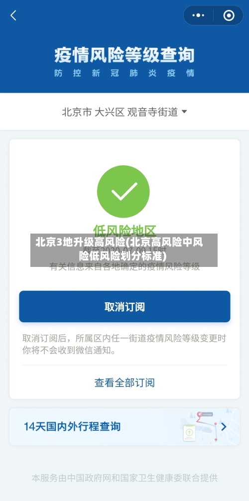 北京3地升级高风险(北京高风险中风险低风险划分标准)-第2张图片