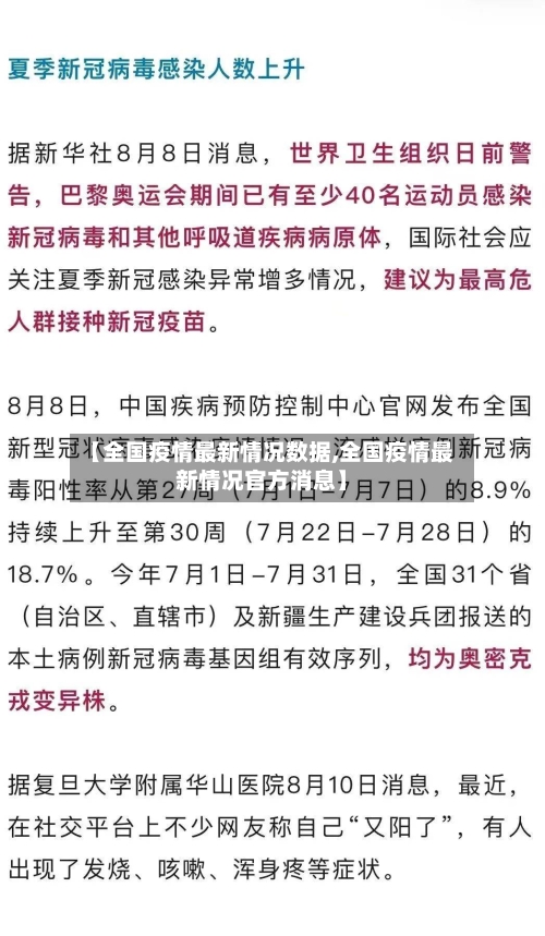 【全国疫情最新情况数据,全国疫情最新情况官方消息】