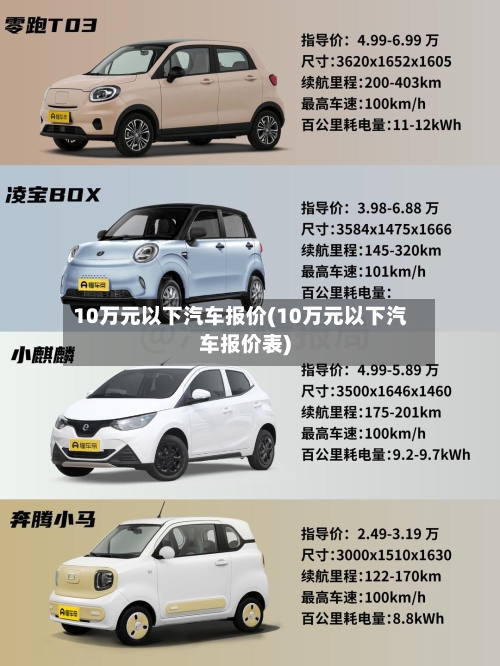 10万元以下汽车报价(10万元以下汽车报价表)-第3张图片