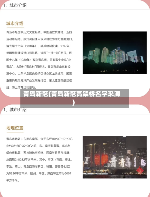 青岛新冠(青岛新冠高架桥名字来源)