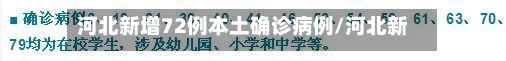 河北新增72例本土确诊病例/河北新增确诊病例67例-第2张图片