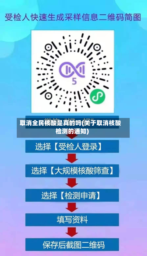 取消全民核酸是真的吗(关于取消核酸检测的通知)