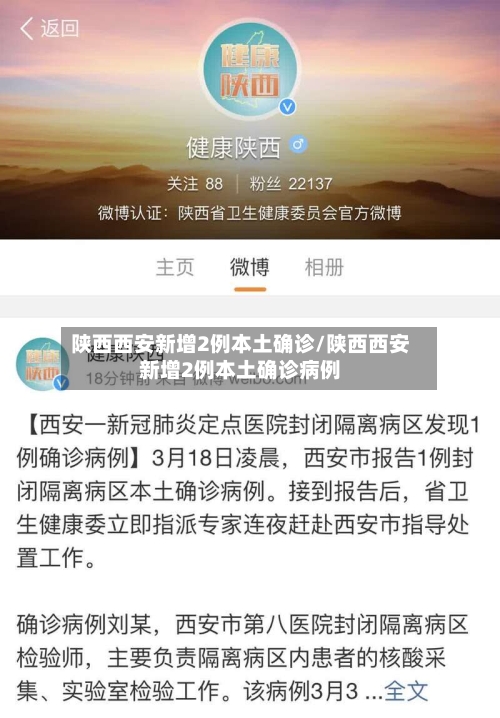 陕西西安新增2例本土确诊/陕西西安新增2例本土确诊病例-第2张图片