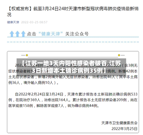 【江苏一地3天内阳性感染者破百,江苏3日新增本土确诊病例35例】