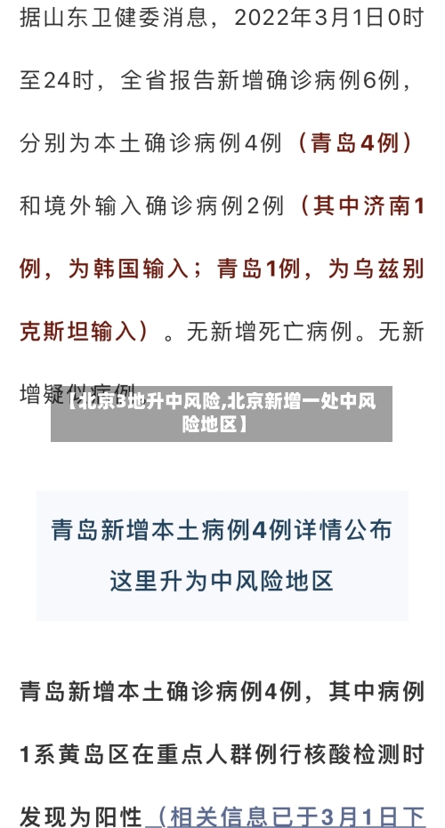 【北京3地升中风险,北京新增一处中风险地区】-第3张图片