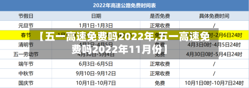 【五一高速免费吗2022年,五一高速免费吗2022年11月份】-第3张图片