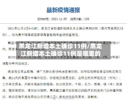 黑龙江新增本土确诊11例/黑龙江新增本土确诊11例是哪里的-第2张图片