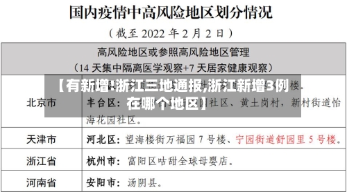 【有新增!浙江三地通报,浙江新增3例在哪个地区】-第2张图片