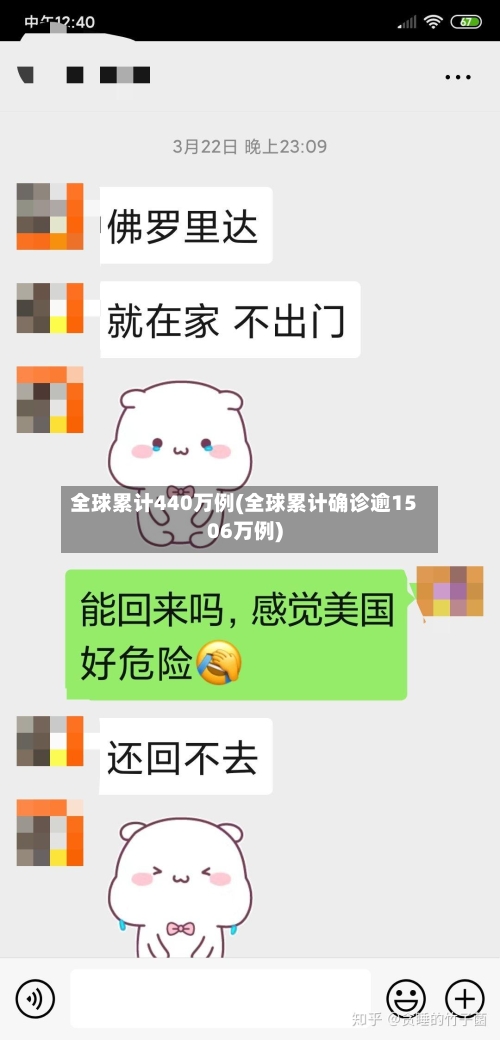 全球累计440万例(全球累计确诊逾1506万例)