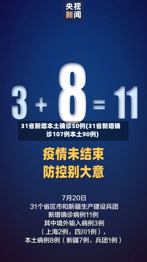 31省新增本土确诊50例(31省新增确诊107例本土90例)