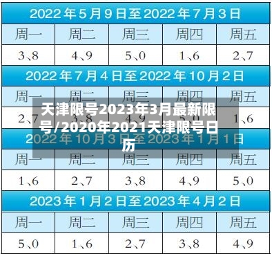 天津限号2023年3月最新限号/2020年2021天津限号日历-第2张图片