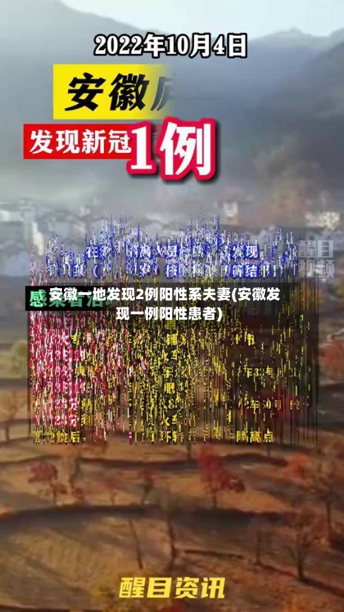 安徽一地发现2例阳性系夫妻(安徽发现一例阳性患者)