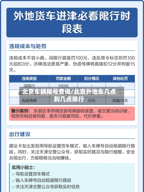 北京车辆限号查询/北京外地车几点到几点限行