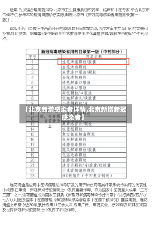 【北京新增感染者详情,北京新增新冠感染者】