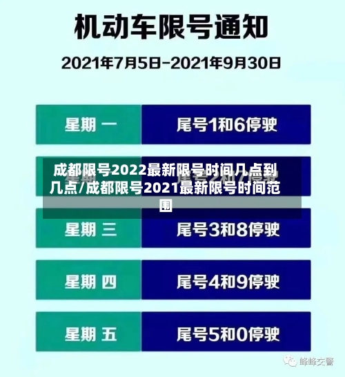 成都限号2022最新限号时间几点到几点/成都限号2021最新限号时间范围-第3张图片