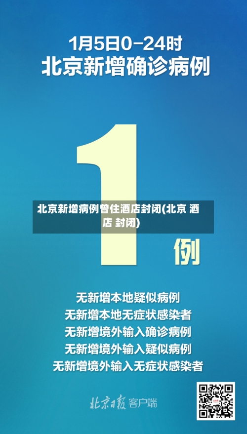 北京新增病例曾住酒店封闭(北京 酒店 封闭)