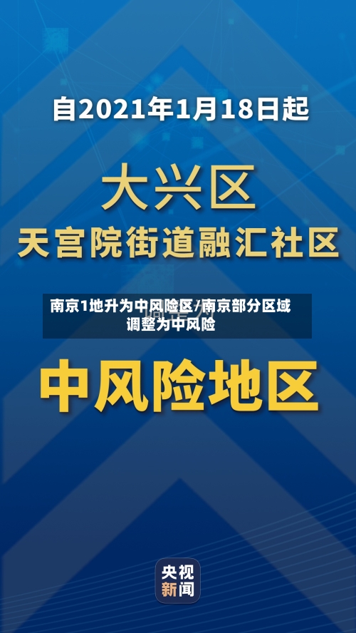 南京1地升为中风险区/南京部分区域调整为中风险-第2张图片