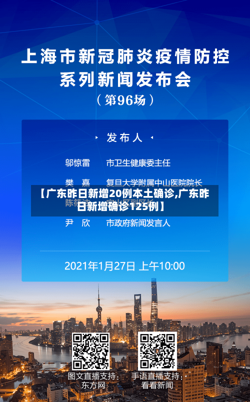 【广东昨日新增20例本土确诊,广东昨日新增确诊125例】
