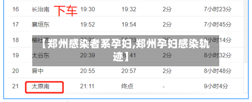 【郑州感染者系孕妇,郑州孕妇感染轨迹】