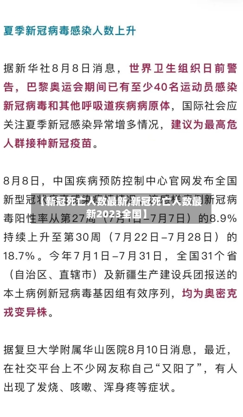 【新冠死亡人数最新,新冠死亡人数最新2023全国】