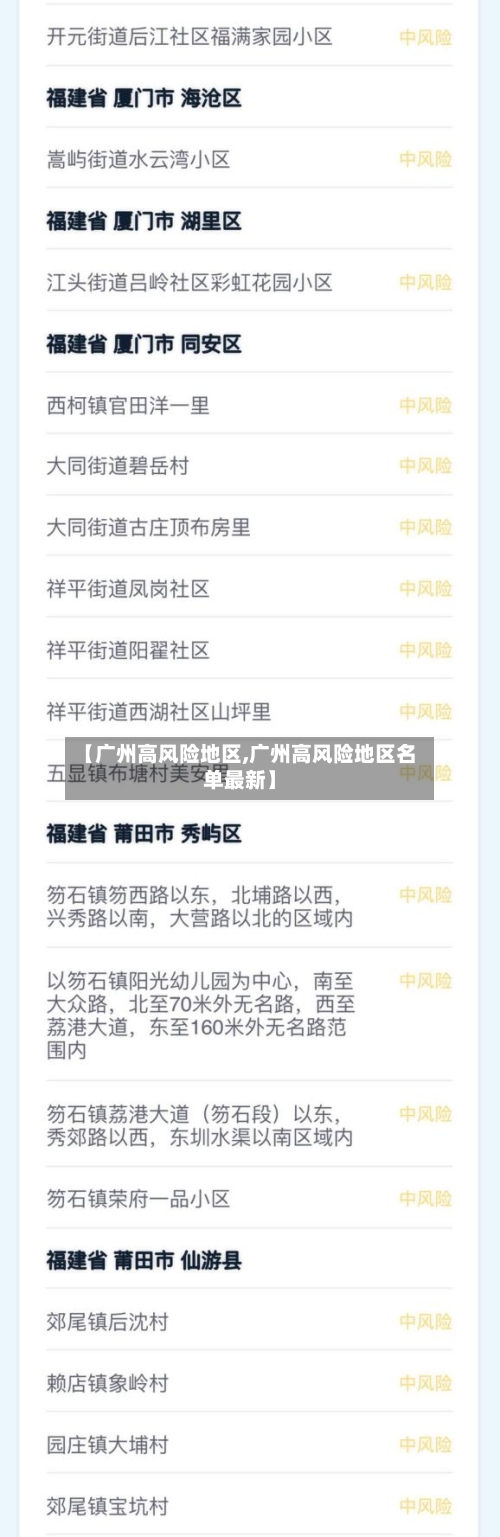【广州高风险地区,广州高风险地区名单最新】-第2张图片