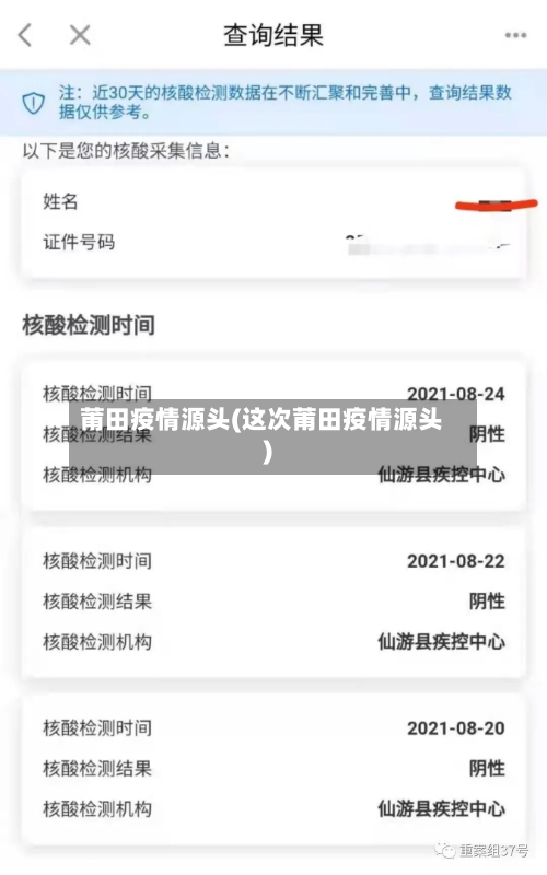 莆田疫情源头(这次莆田疫情源头)-第2张图片