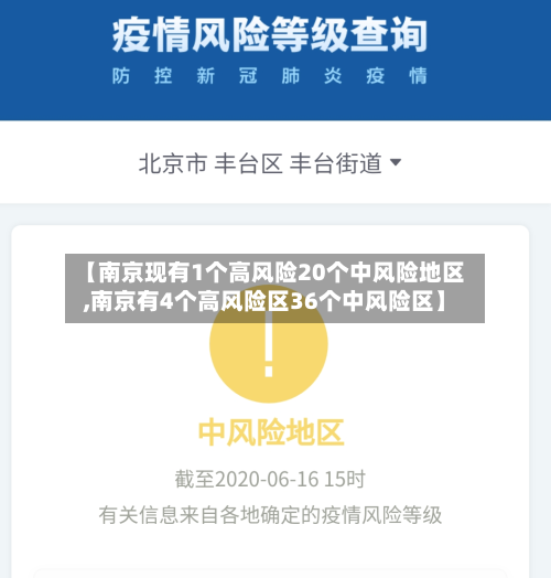 【南京现有1个高风险20个中风险地区,南京有4个高风险区36个中风险区】-第2张图片