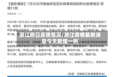 浙江昨日疫情情况/浙江疫情最新消息今天新增一例-第2张图片