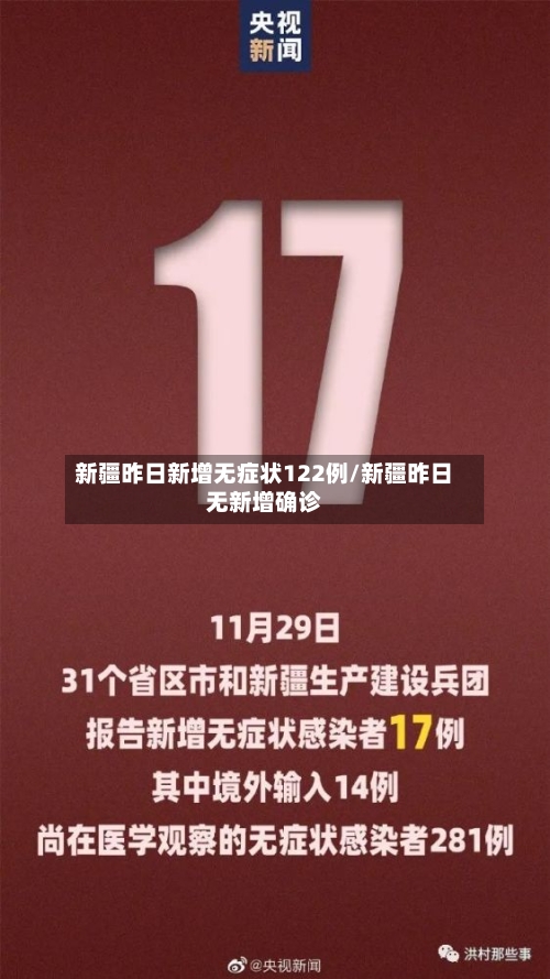 新疆昨日新增无症状122例/新疆昨日无新增确诊-第2张图片
