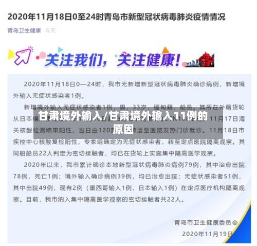 甘肃境外输入/甘肃境外输入11例的原因-第2张图片