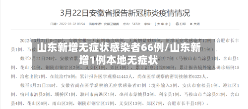 山东新增无症状感染者66例/山东新增1例本地无症状-第3张图片