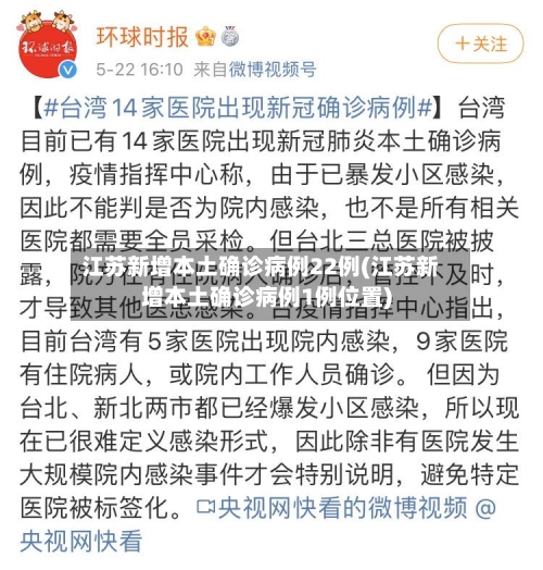 江苏新增本土确诊病例22例(江苏新增本土确诊病例1例位置)