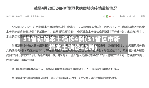 31省新增本土确诊4例(31省区市新增本土确诊42例)-第2张图片