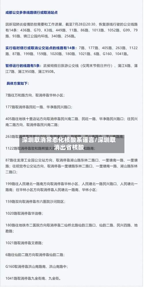 深圳取消常态化核酸系谣言/深圳取消出省核酸-第2张图片