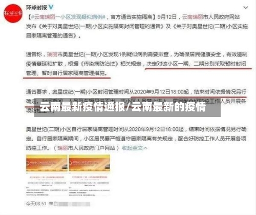 云南最新疫情通报/云南最新的疫情-第2张图片