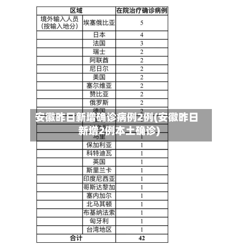 安徽昨日新增确诊病例2例(安徽昨日新增2例本土确诊)-第3张图片