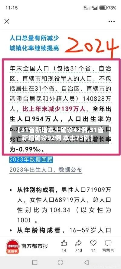 【31省新增本土确诊42例,31省新增确诊92例 本土73例】