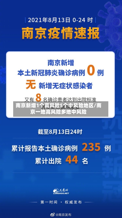 南京新增1个高风险5个中风险地区/南京一地高风险多地中风险