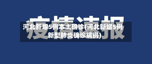 河北新增5例本土确诊(河北新增5例新型肺炎确诊病例)-第2张图片