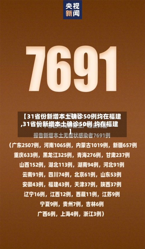 【31省份新增本土确诊50例均在福建,31省份新增本土确诊50例 均在福建】-第3张图片
