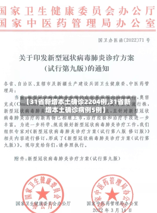 【31省新增本土确诊2204例,31省新增本土确诊病例5例】-第2张图片