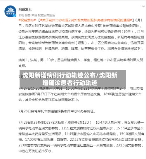 沈阳新增病例行动轨迹公布/沈阳新增确诊患者行动轨迹-第2张图片