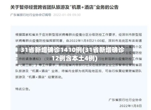 31省新增确诊1410例(31省新增确诊12例含本土4例)