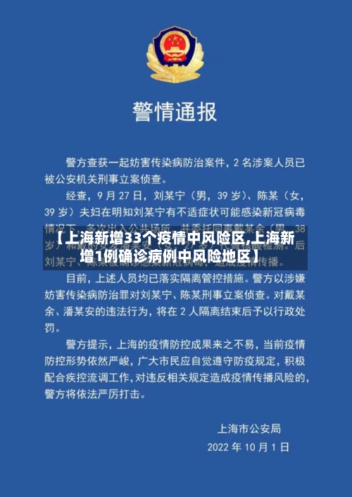 【上海新增33个疫情中风险区,上海新增1例确诊病例中风险地区】