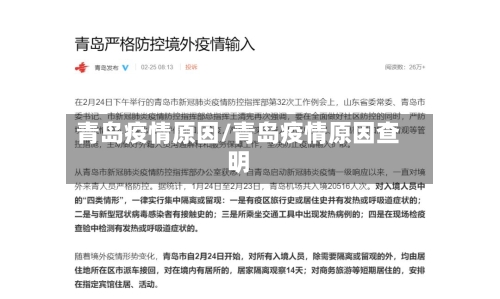青岛疫情原因/青岛疫情原因查明-第2张图片