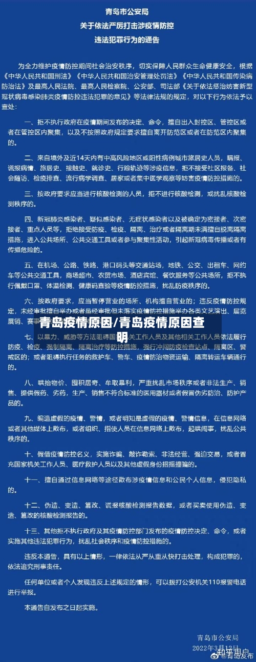 青岛疫情原因/青岛疫情原因查明