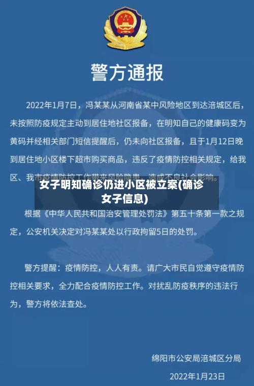 女子明知确诊仍进小区被立案(确诊女子信息)-第2张图片