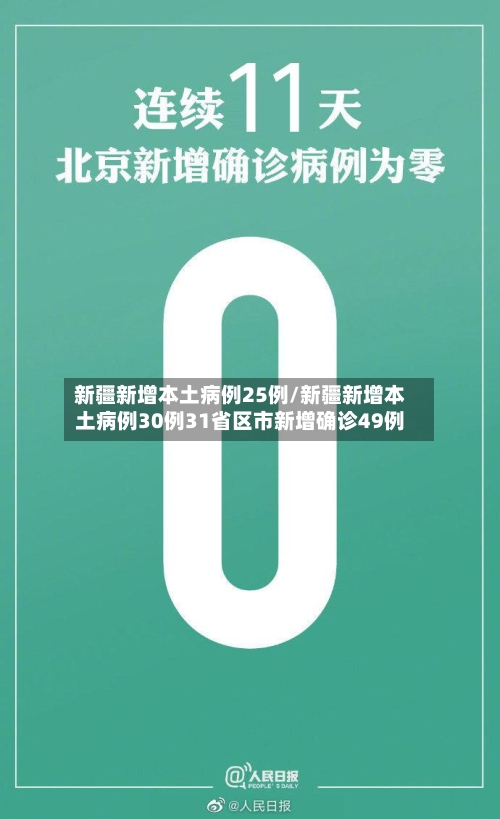 新疆新增本土病例25例/新疆新增本土病例30例31省区市新增确诊49例-第2张图片