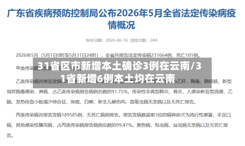 31省区市新增本土确诊3例在云南/31省新增6例本土均在云南-第2张图片