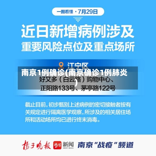 南京1例确诊(南京确诊1例肺炎)
